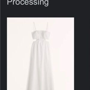 Abercrombie & Fitch White Spaghetti-Strap Maxi Dress